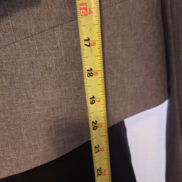 Nine West Gray Cropped Blazer with Waterfall Collar - Picture 9 of 10